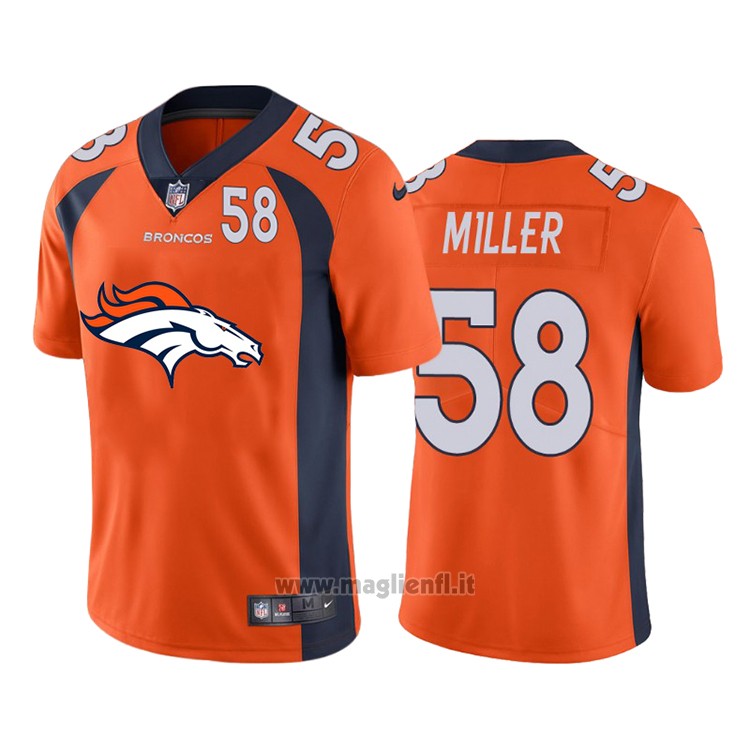 Maglia NFL Limited Denver Broncos Miller Big Logo Number Arancione